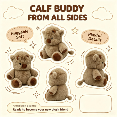 OEM Cute Plush Jouet Doux Highland Cow échantillons personnalisés