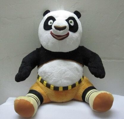 Jouets mignons de peluche de bande dessinée de pose de séance de panda de Kungfu pour la collection