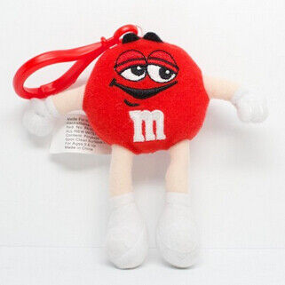 Peluches rouges personnalisées de caractère de Keychain M&M de jouet de peluche