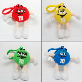 Peluches rouges personnalisées de caractère de Keychain M&M de jouet de peluche