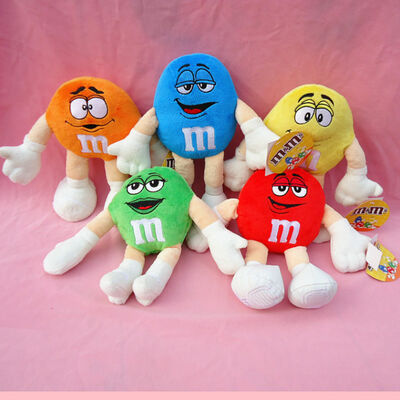 Peluches rouges de caractère de M&M pour des bébés, petits jouets de peluche