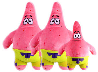 La bande dessinée d'ensemble complet de famille de SpongeBob a bourré des jouets, rose/vert/rouge/jaune