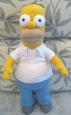 Les jouets de peluche de bande dessinée de peluches de Simpsons, matériel de polyester