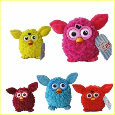 Jouets de peluche de bande dessinée de peluche de Furby avec l'oeil en plastique pour la collection