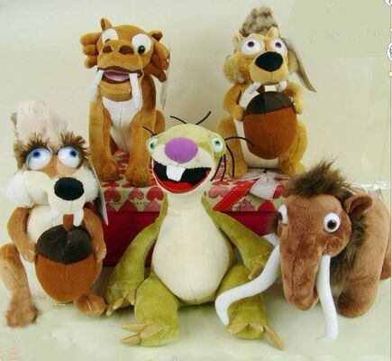 Jouets de peluche de bande dessinée de peluches de période glaciaire pour la collection, Brown