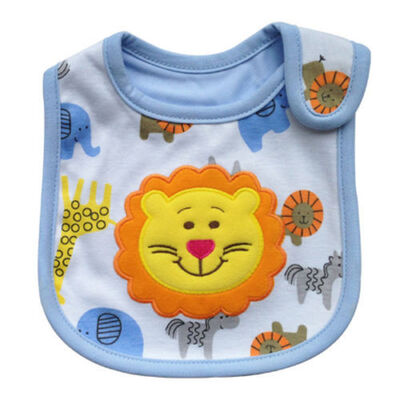 Enfants alimentant à bavoirs faits sur commande de bébé les bavoirs jetables d'enfant en bas âge avec la bande dessinée de lion