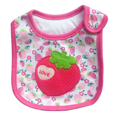 Bactérien personnalisé de bavoirs nouveau-nés de bébé de fraise anti