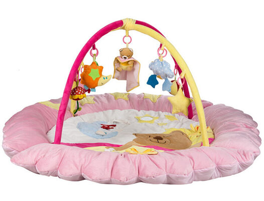 Gymnase de jeu de bébé et tapis roses, gymnase musical grandissant de jeu de bébé de bébé