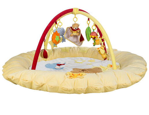 Gymnase de jeu de bébé et tapis roses, gymnase musical grandissant de jeu de bébé de bébé