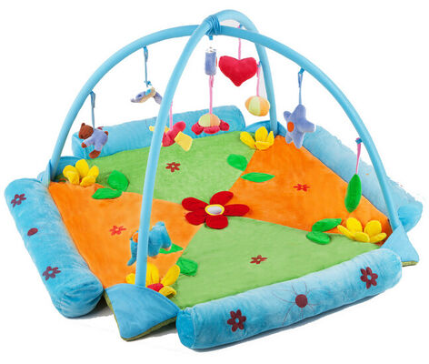 Beaux gymnases de jeu de bébé bleu de fleur, gymnases d'intérieur de jeu pour des enfants en bas âge