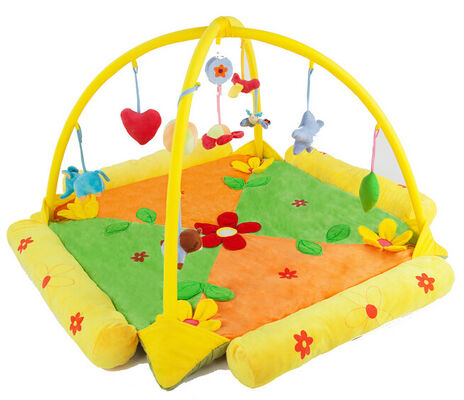 Beaux gymnases de jeu de bébé bleu de fleur, gymnases d'intérieur de jeu pour des enfants en bas âge