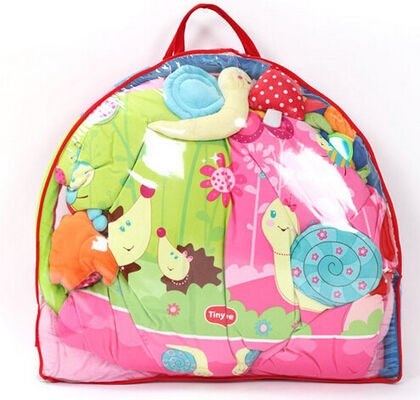 Tapis heureux de jeu d'activité de bébé de gymnases de jeu de bébé de rose de jardin de fleur