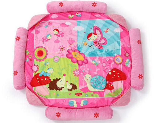 Tapis heureux de jeu d'activité de bébé de gymnases de jeu de bébé de rose de jardin de fleur
