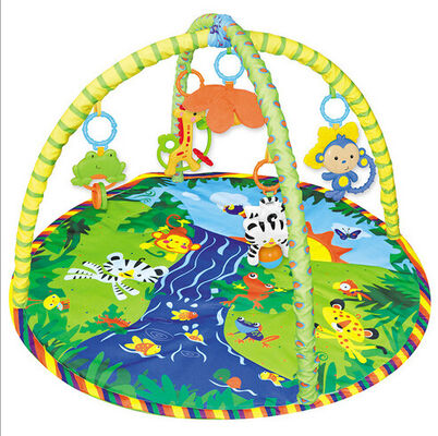 Gymnase heureux de jeu de bébé de jardin de bébé de gymnases tropicaux d'activité et enfant mol de jouet d'activité de tapis et d'enfant en bas âge de mousse de plancher