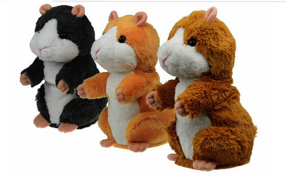 Jouets de peluche de musique de souris de hamster d'enfants, peluches infantiles électroniques