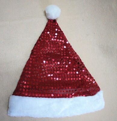 La peluche personnalisée joue le chapeau de Noël de danse avec de l'or Podwer, rouge/bleu