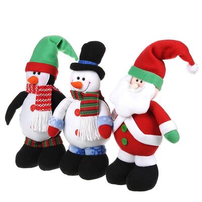 Jouet de peluche de bonhomme de neige de poupée de Santa bourré par Noël mignon pour des enfants