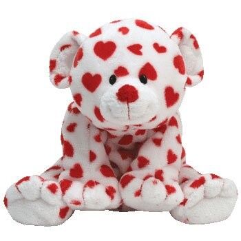 chien mou de jour de valentines de 25cm avec les jouets de poussée bourrés par coeur rouge pour des cadeaux