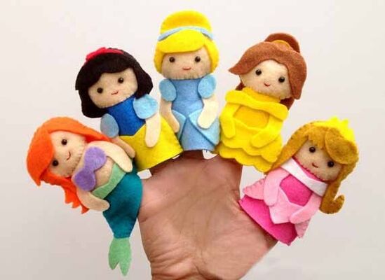 Beau cadeaux et prime de promotion de Finger Puppets For de Disney de bande dessinée de princesse Felt