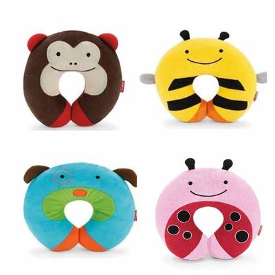 Oreiller de cou de bébé de coussin de voiture d'enfant de singe/abeille adapté aux besoins du client