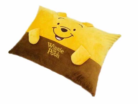 Jaune d'oreiller de bébé de Winnie the Pooh de peluche de bande dessinée de Disney de mode