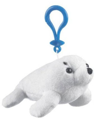 Jouet Keychain de peluche de peluche de phoque de harpé pour le sac de sac à dos/école