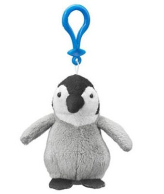Cadeaux noirs et gris de promotion de Keychain de jouet de peluche de peluche de pingouin 12cm