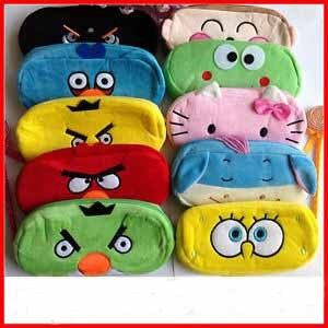 Trousse d'écolier de peluche de trousse d'écolier de peluche de bande dessinée avec la tirette