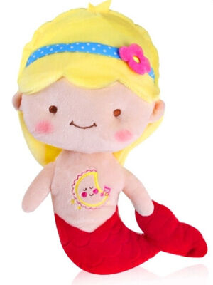 Les enfants dentellent peluches bourrées de jouets mignons de bébé de poupées de sirène de petites