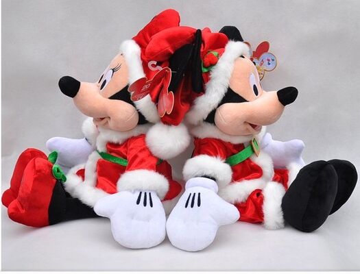 Noël Mickey Mouse de Disney de la mode 18inch et jouets de peluche de Minnie Mouse