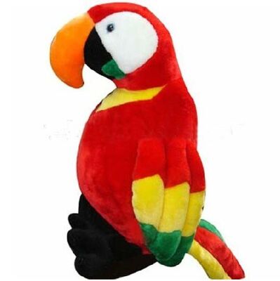 La peluche rouge de perroquet de forêt joue le jouet mou de peluche d'enfants