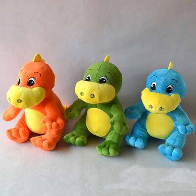 Jouets de peluche de dragon de Dino d'animaux de forêt, vert/bleu/gris