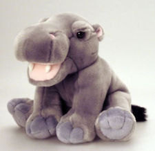 Bel jouets de peluche bourrés de pose de séance par hippopotame gris pour des cadeaux de promotion
