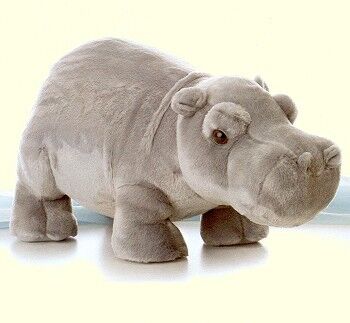 Bel jouets de peluche bourrés de pose de séance par hippopotame gris pour des cadeaux de promotion