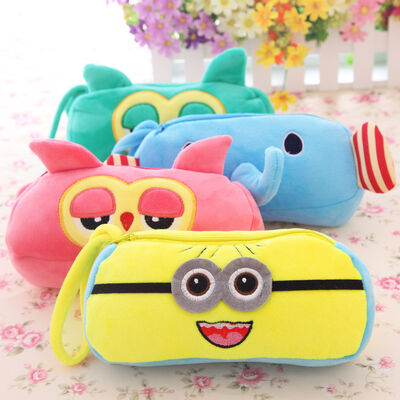 Trousse d'écolier personnalisée de hibou de Disney de peluche de bande dessinée avec la tirette