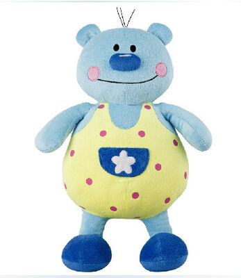 Jouets bleus de peluche de musique d'enfant/bébé adaptés aux besoins du client pour apprendre tôt