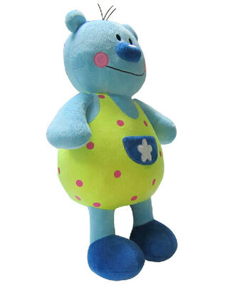 Jouets bleus de peluche de musique d'enfant/bébé adaptés aux besoins du client pour apprendre tôt
