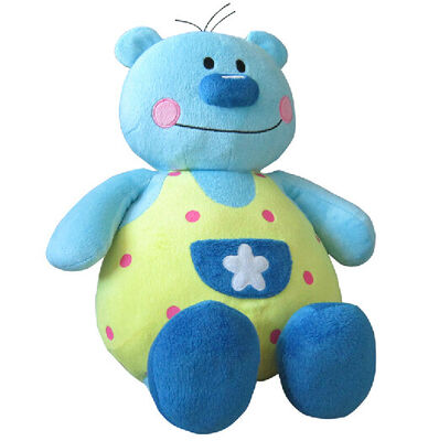 Jouets bleus de peluche de musique d'enfant/bébé adaptés aux besoins du client pour apprendre tôt