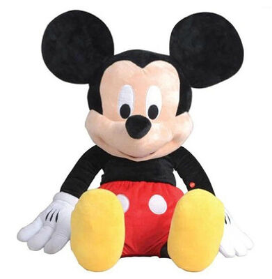 Jouets de peluche de musique de Disney Mickey Mouse, jouets parlants rose d'amis et rouge