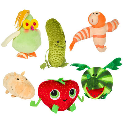 Bande dessinée chaude nuageuse avec une possibilité des boulettes de viande 2 jouets mous de peluche bourrés par baie de fraise