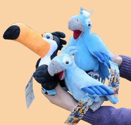 Rio 2 jouets de peluche de bande dessinée bourrés par bijou de garçon bleu pour la promotion et les cadeaux