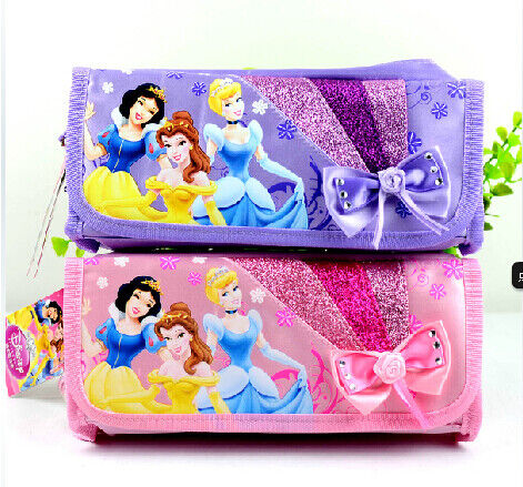Princesse Plush Pencil Bag pourpre/de rose Disney avec la tirette pour des cadeaux de promotion