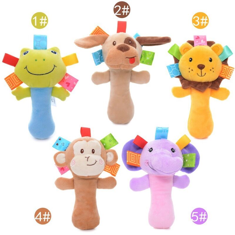 Le bébé de singe de grenouille de chien de peluche cliquette des jouets pour les enfants/jouet développemental infantile de formation